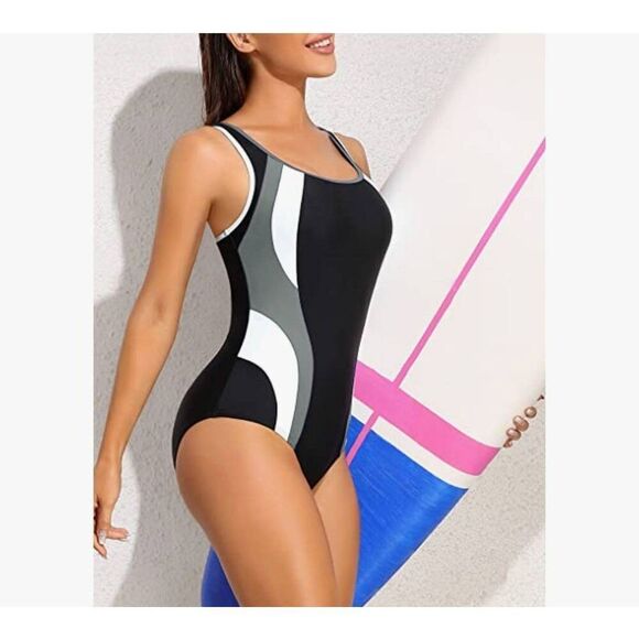 NEW WITH TAGS WOMENS ATTRA CO SPORTS ATHLETIC SWIMSUIT - Picture 5 of 5